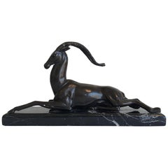 Pierre le Faguays - Sculpture en bronze Art Déco - Gazelle de séduction