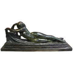 Pierre Le Faguays Bronze Sculpture of a Nude Woman