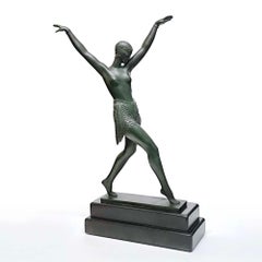 Pierre Le Faguays (Fayral), "Lisis" Escultura Art Déco de bronce para Max Le Verrier