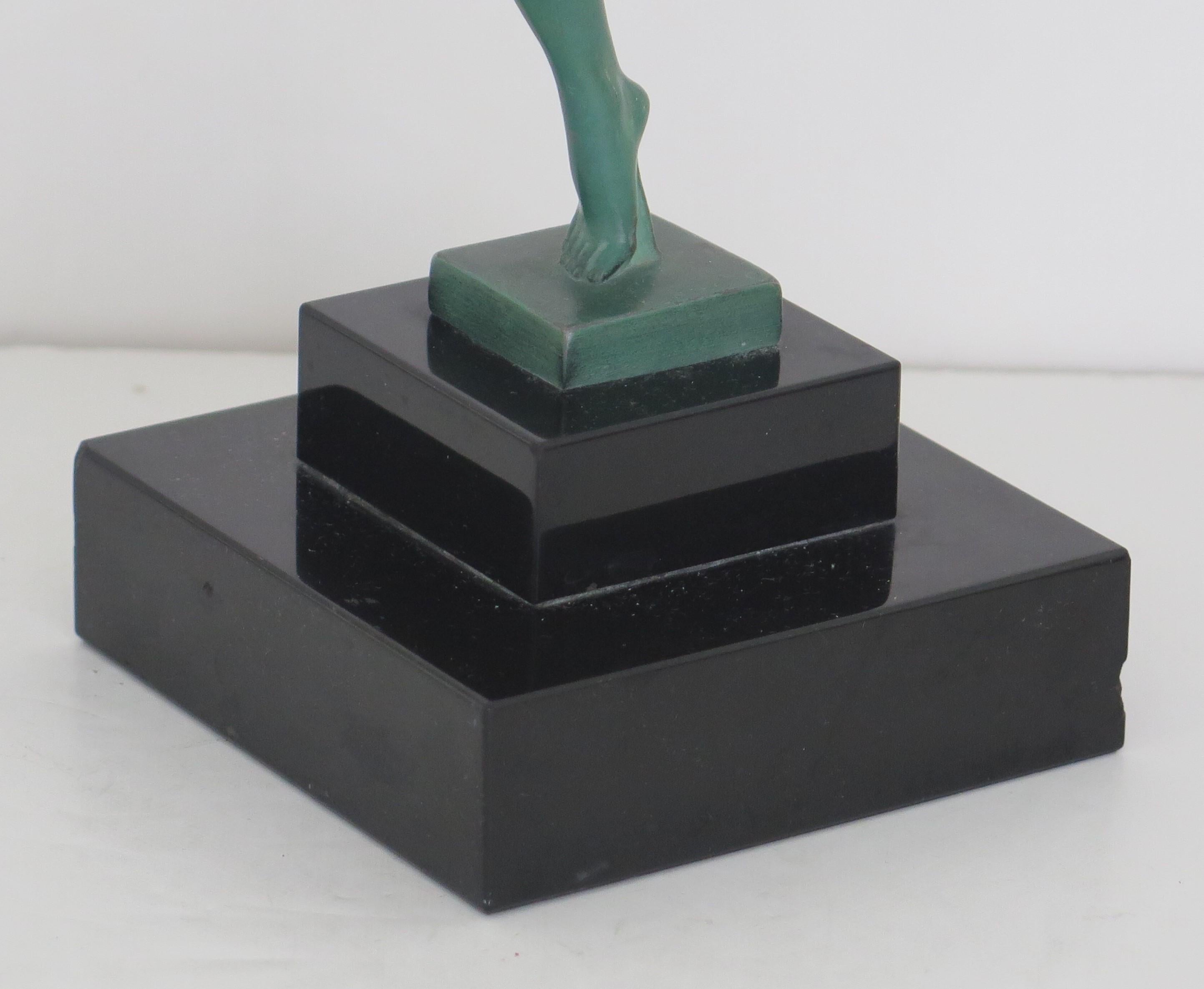 Pierre Le Faguays Figurín-Intoxicación Firmado Guerbe,  Francés Circa 1930 en venta 5