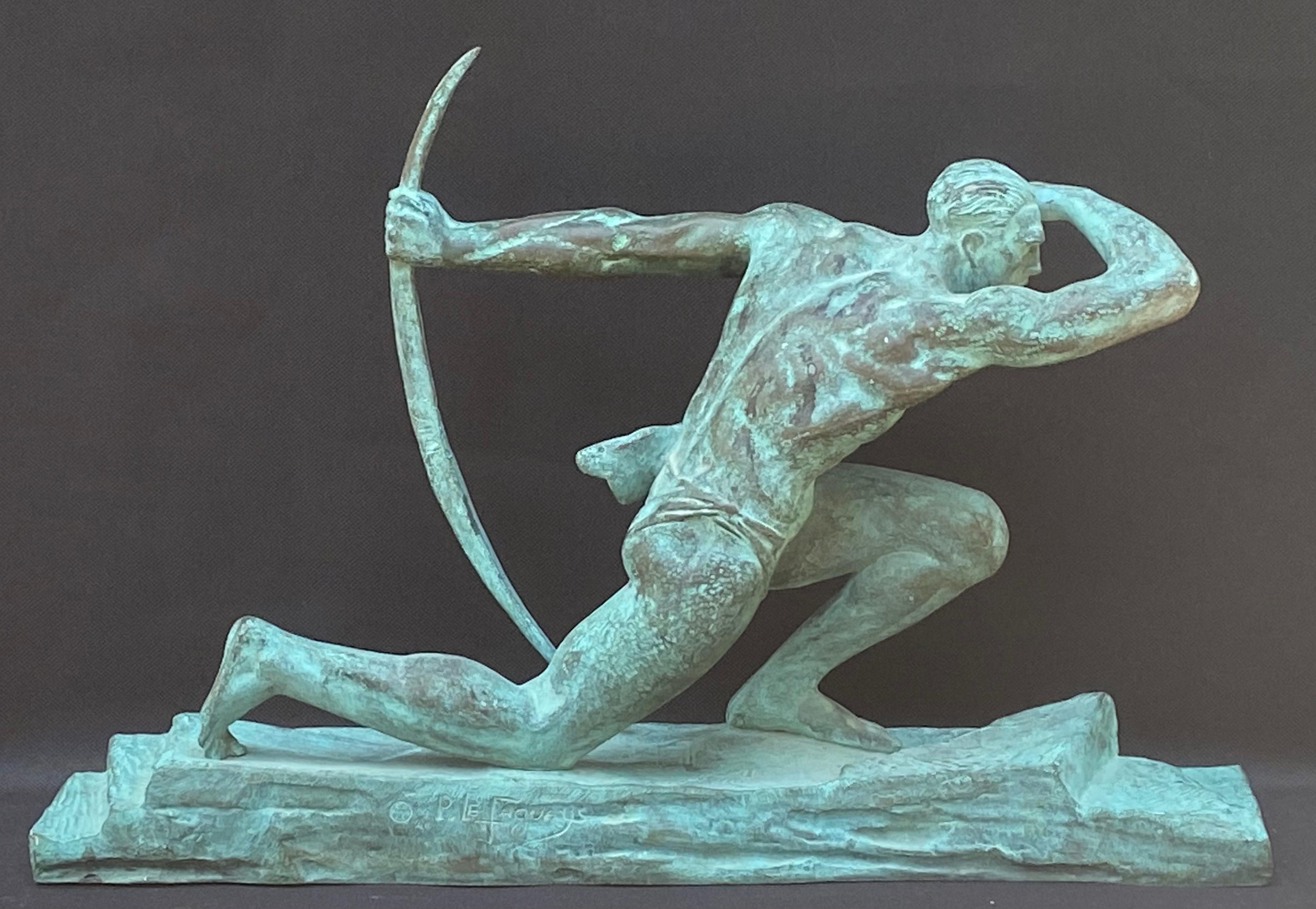 “The Archer” - Sculpture by Pierre Le Faguays