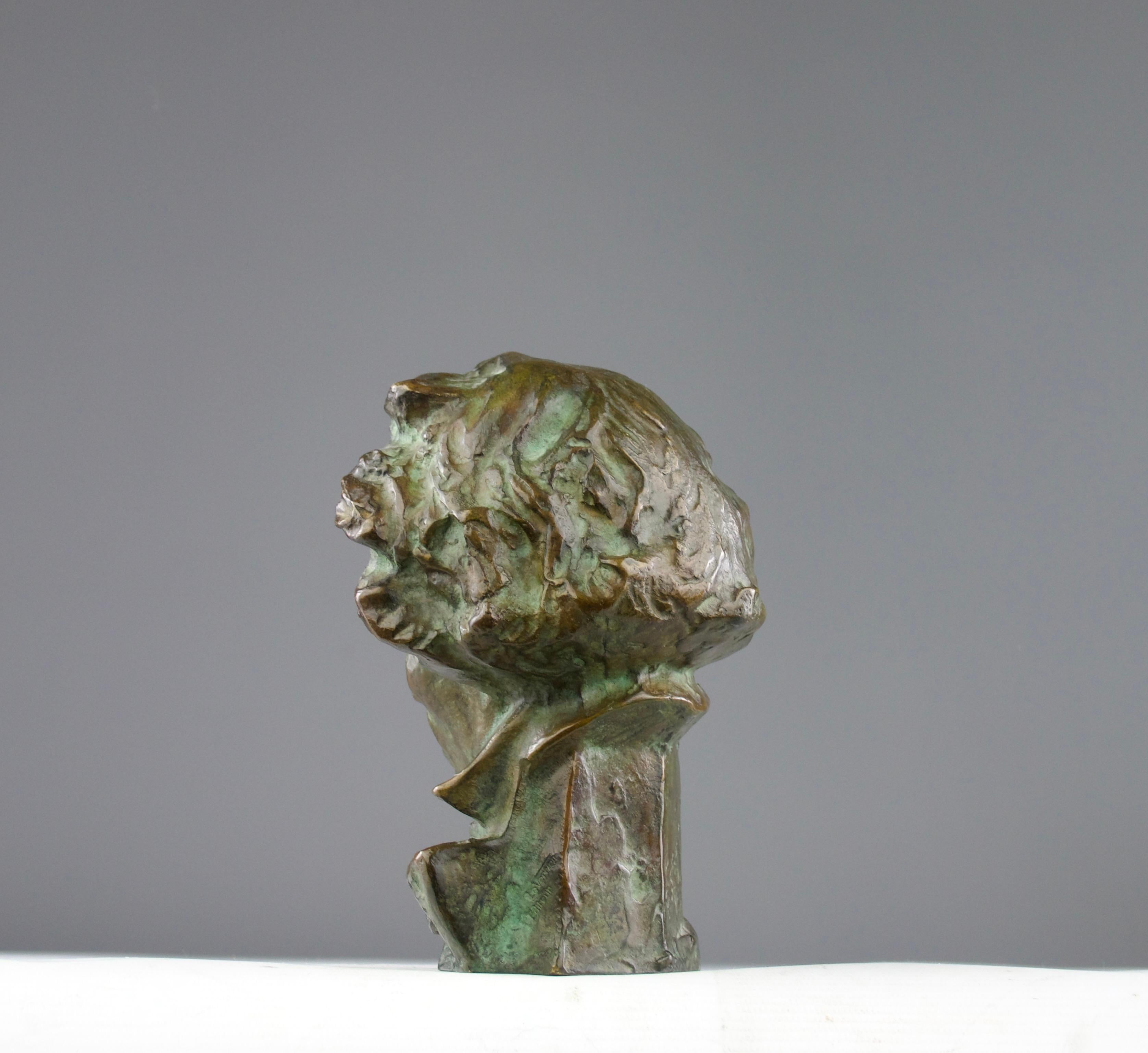 Early 20th Century Pierre le Faguays x Max Le Verrier, Beethoven Bronze Bust, Art Deco 1920s For Sale