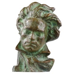Pierre le Faguays x Max Le Verrier, Beethoven Bronze Bust, Art Deco 1920s