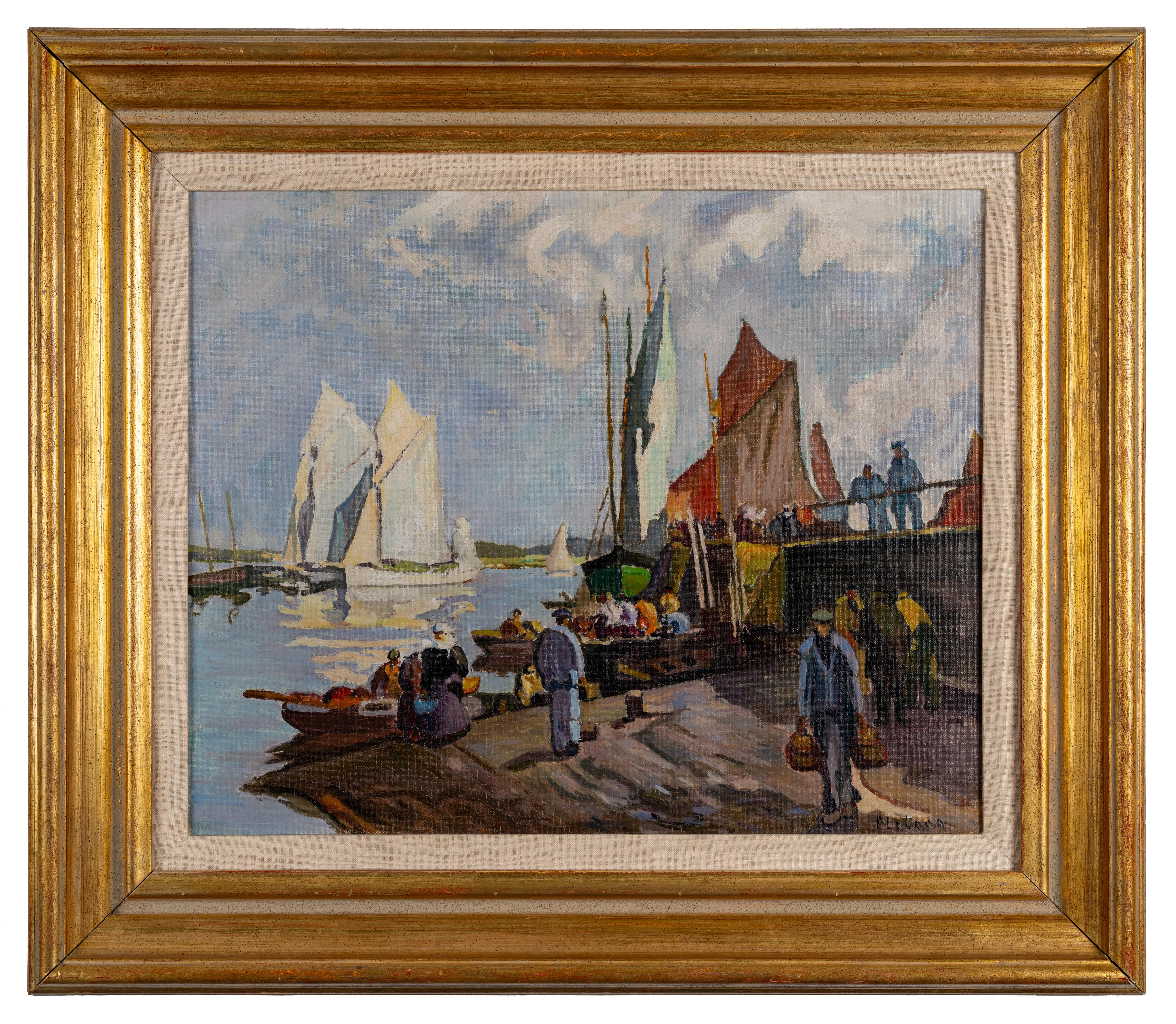 Pierre LeLong Figurative Painting - Brittany Coast