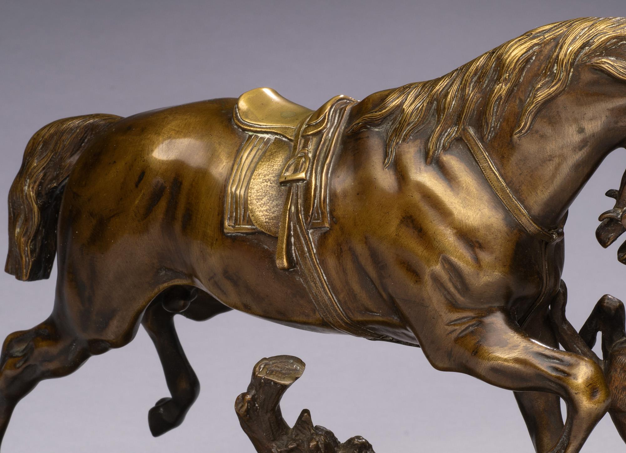 « Cheval jouant avec un chien » Pierre Lenordez (1815-1892), circa 1860 en vente 12