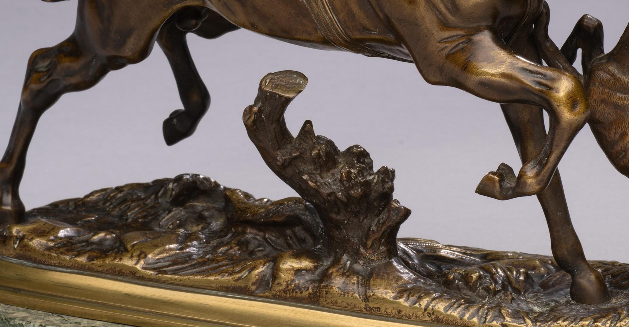 « Cheval jouant avec un chien » Pierre Lenordez (1815-1892), circa 1860 en vente 13