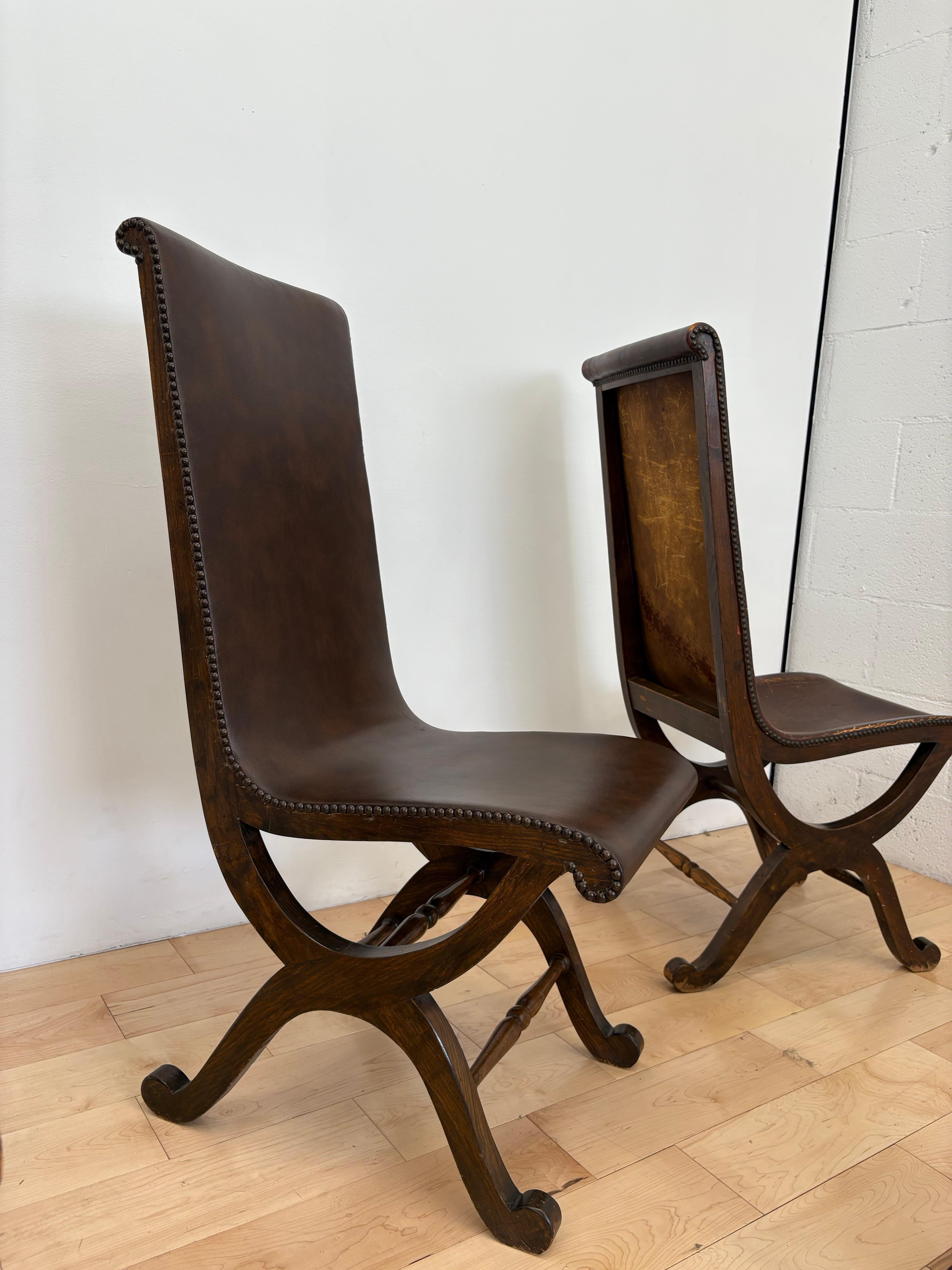 Sillas Slipper Españolas marrones de Pierre Lottier por Almazan, años 50 Europeo en venta