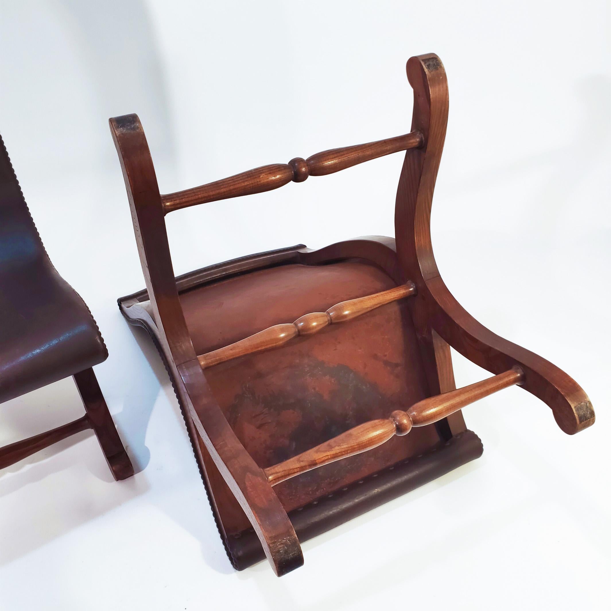 Pierre Lottier for Valmazan. Neoclassical style slipper chairs, Spain, 1940s For Sale 2