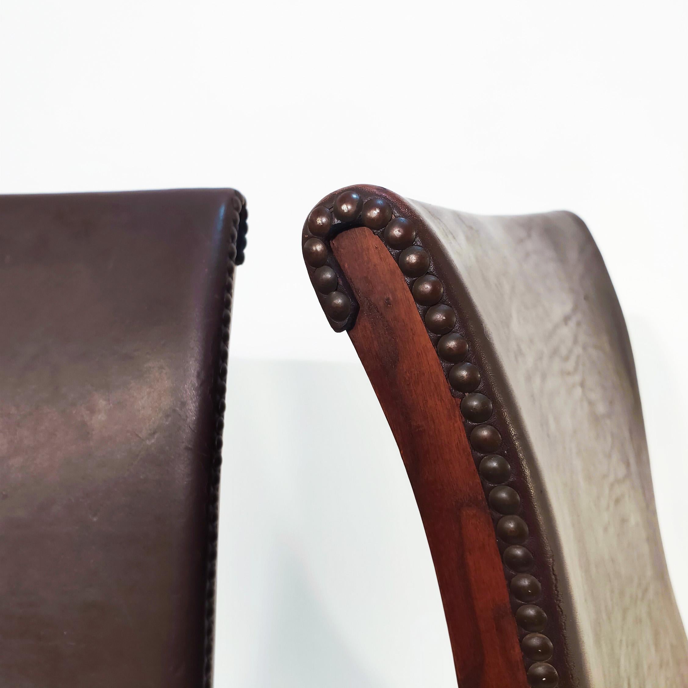 Pierre Lottier for Valmazan. Neoclassical style slipper chairs, Spain, 1940s For Sale 3