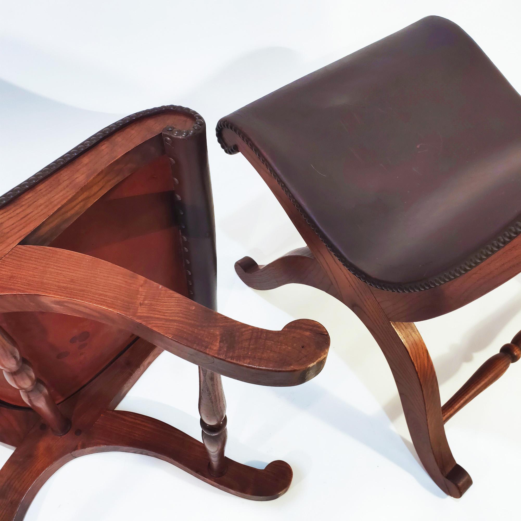 Mid-20th Century Pierre Lottier for Valmazan. Neoclassical style slipper chairs, Spain, 1940s For Sale
