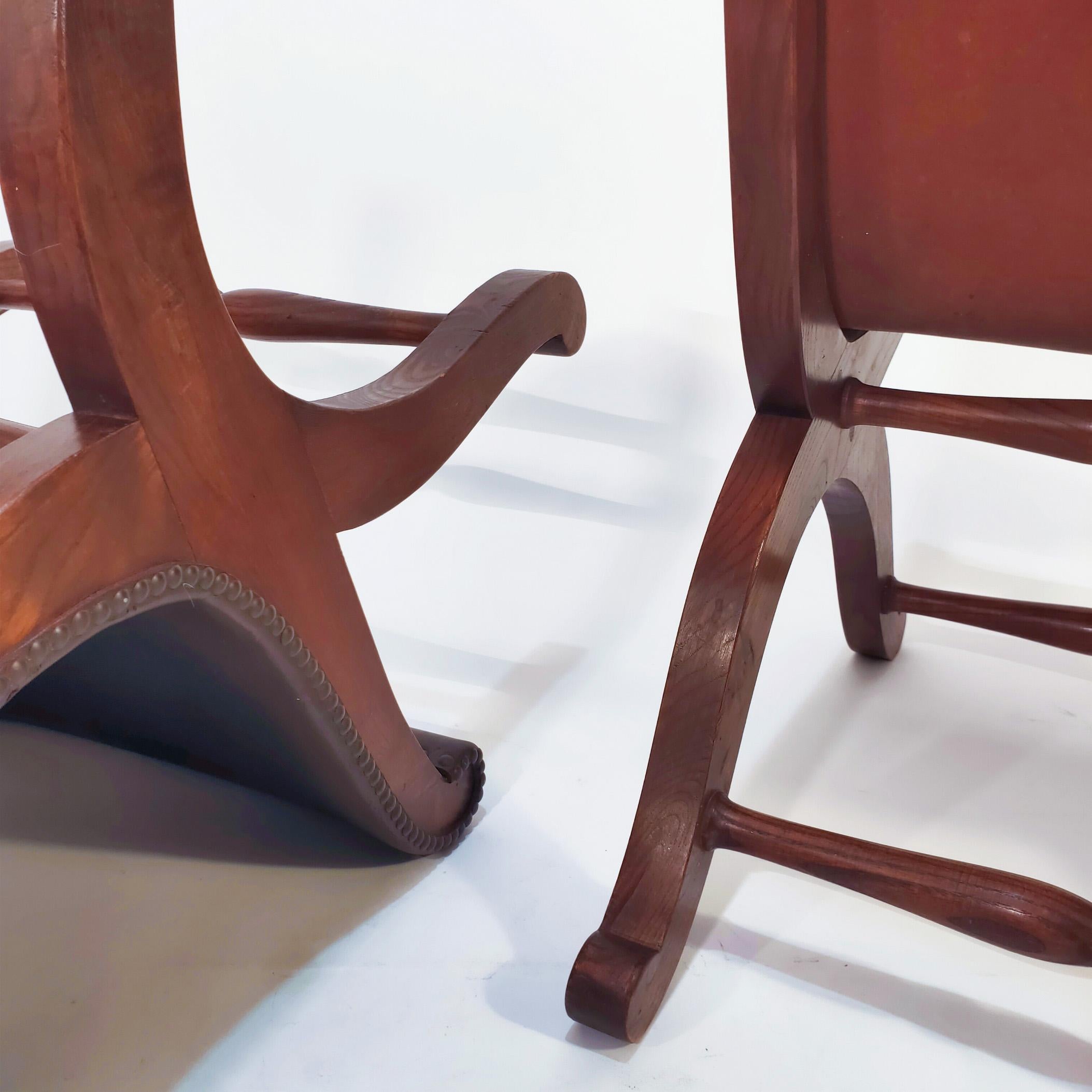 Pierre Lottier for Valmazan. Neoclassical style slipper chairs, Spain, 1940s For Sale 1