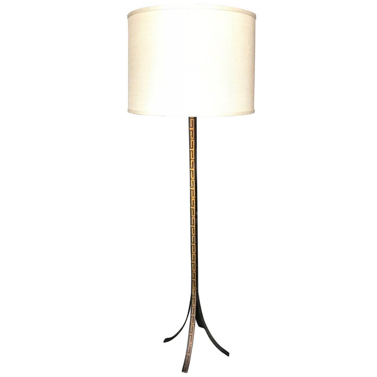Pierre Lottier Greek Key Floor Lamp, Spain, 1960s at 1stDibs