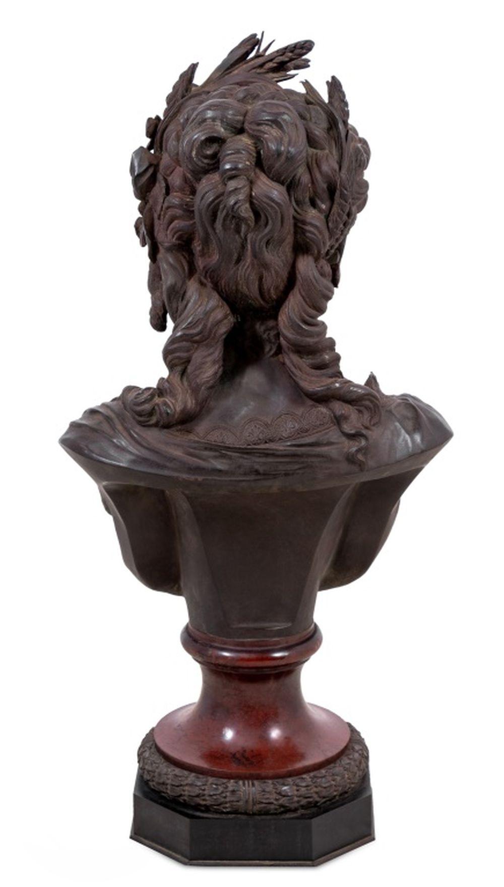 Belle Époque Pierre Louis Detrier Bronze Bust of a Woman For Sale