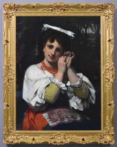 19th Century genre portrait of an Italian woman