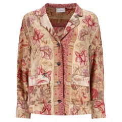 Pierre-Louis Mascia Floral Ethnic Printed Silk Shirt