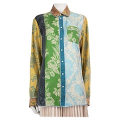 Pierre-Louis Mascia Silk Floral Panel Print Shirt Size L