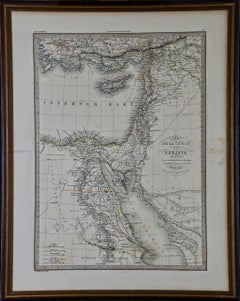 Antique Map of the Holy Land "Carte de la Syrie et de l'Egypte" by Pierre Lapie