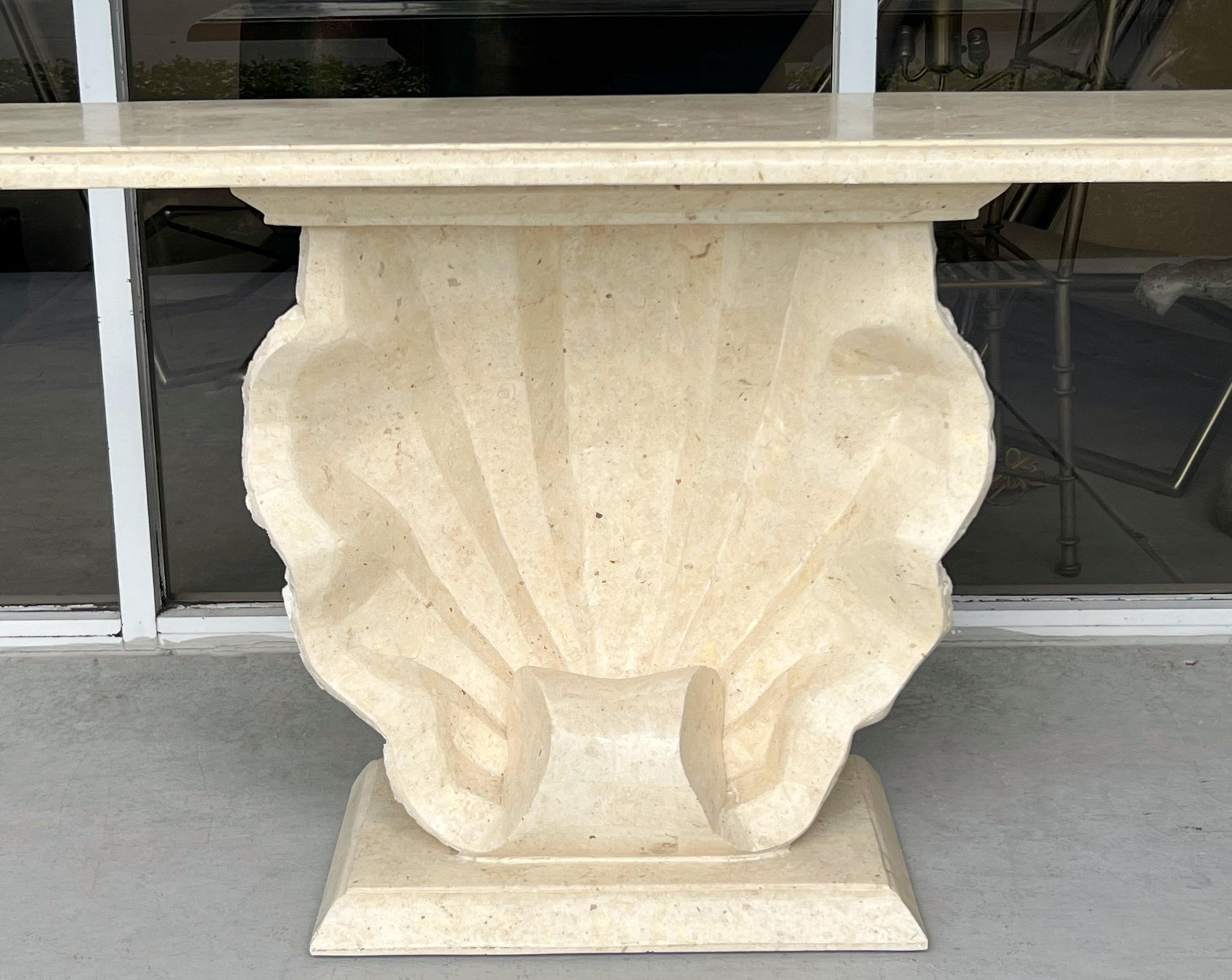 Pierre Magnussen Ponte Shell Console Table Fossil Stone 1