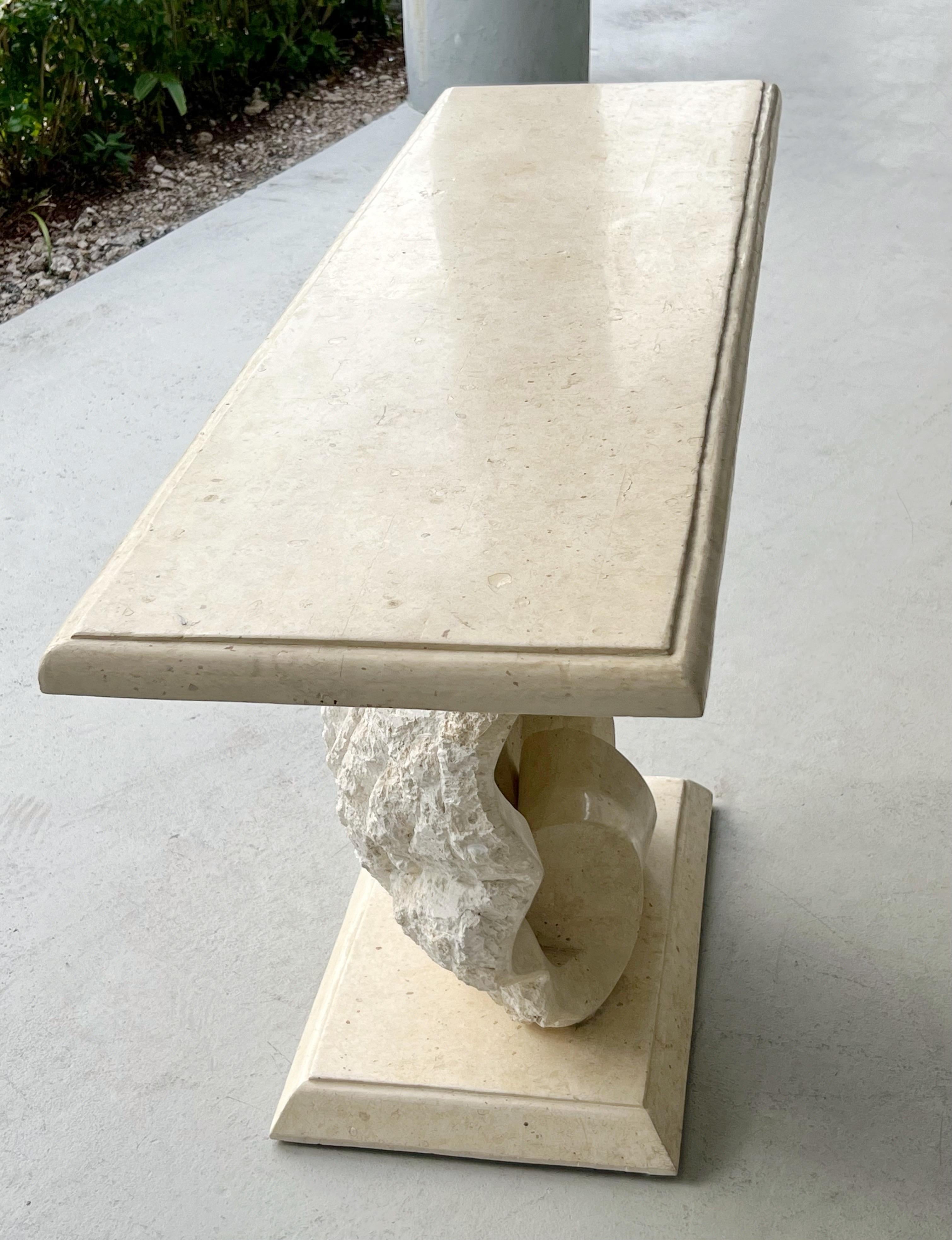 Pierre Magnussen Ponte Shell Console Table Fossil Stone 2