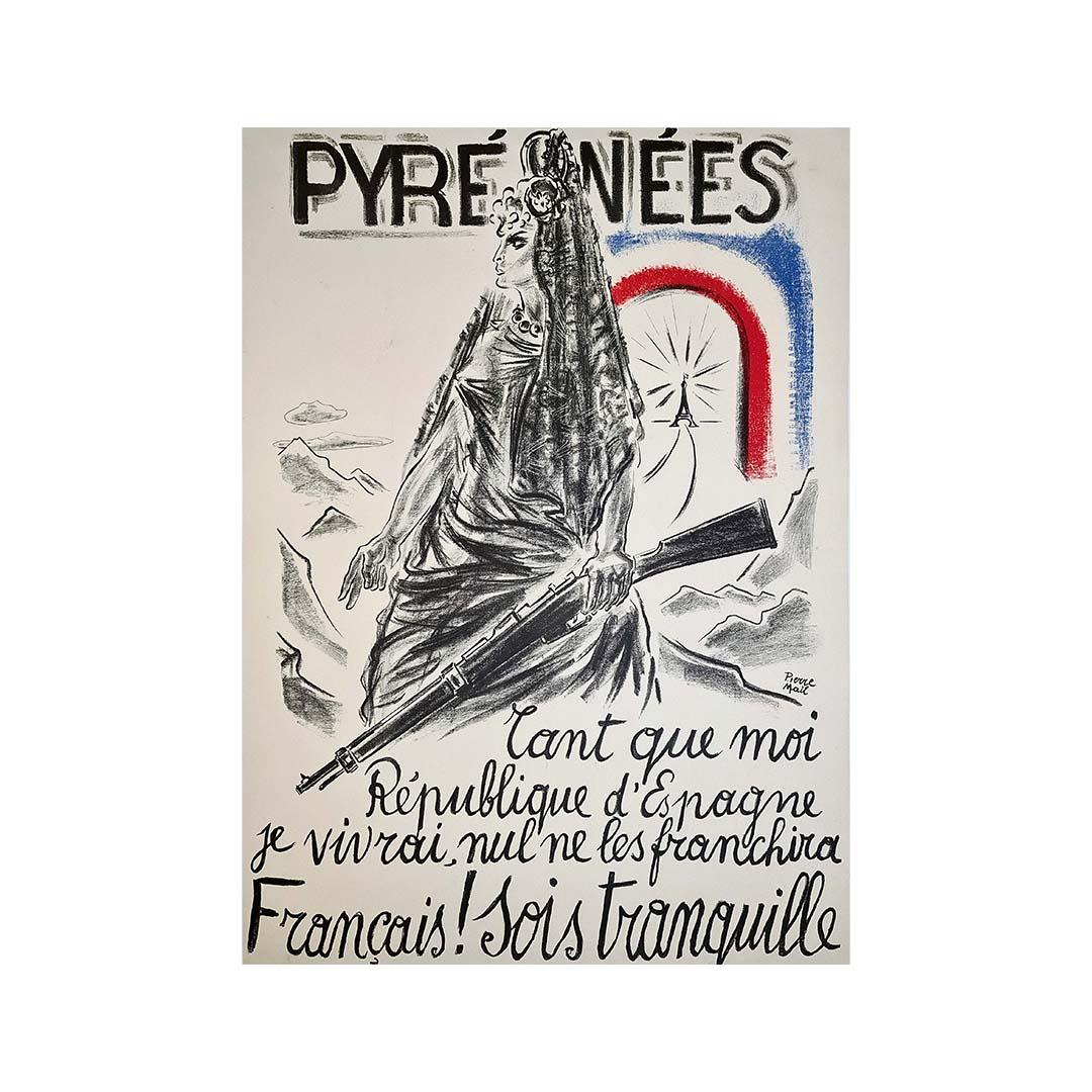 Originalplakat von Pierre Mail aus dem Jahr 1936, das während des Spanischen Bürgerkriegs entstanden ist im Angebot 1