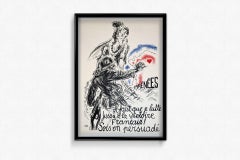 1936 Original Poster Pyrenees I must fight until victory Frenchman be persuaded!