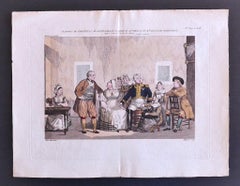 Theater von Vaudeville – Originallithographie von P. Maleuvre – Ende des 18. Jahrhunderts