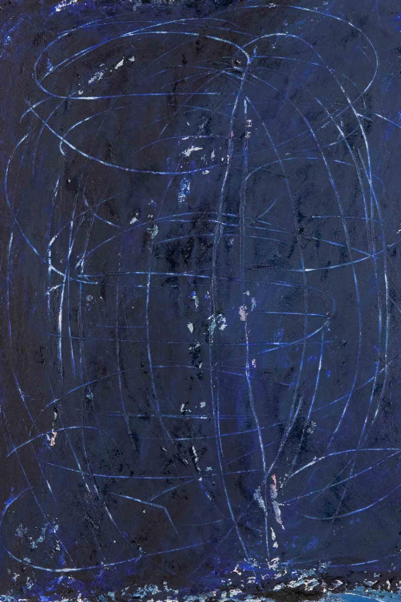Composizione astratta - Dipinto ad olio di Pierre Mantra - Anni '70 in vendita 3