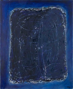 Composizione astratta - Dipinto ad olio di Pierre Mantra - Anni '70