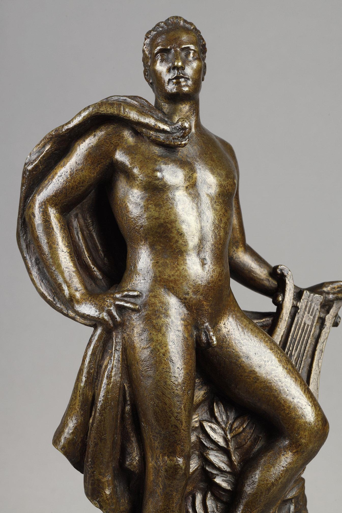 Apollo - Sculpture Scuola francese di Pierre-Marie Poisson