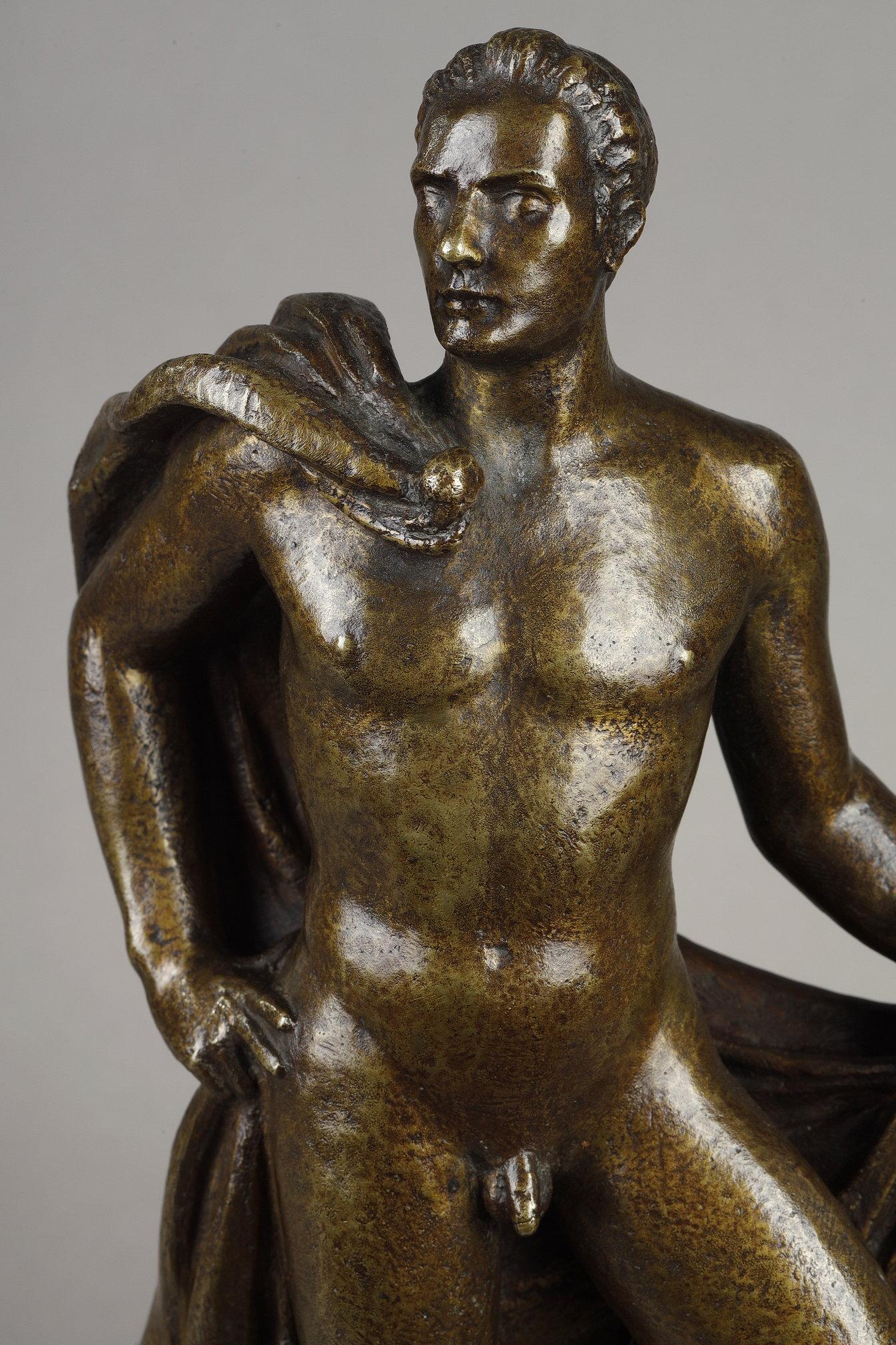 Apollo - Nude Sculpture Oro di Pierre-Marie Poisson