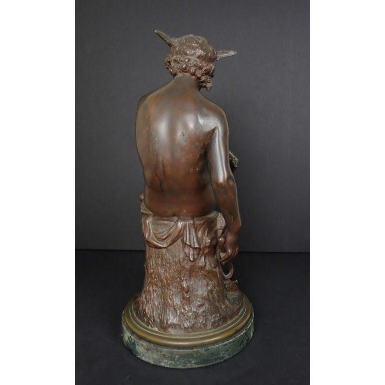 Mid-19th Century 19th Century French Sculpture Of A Seated Mercury by Pierre Marius Montagne  For Sale