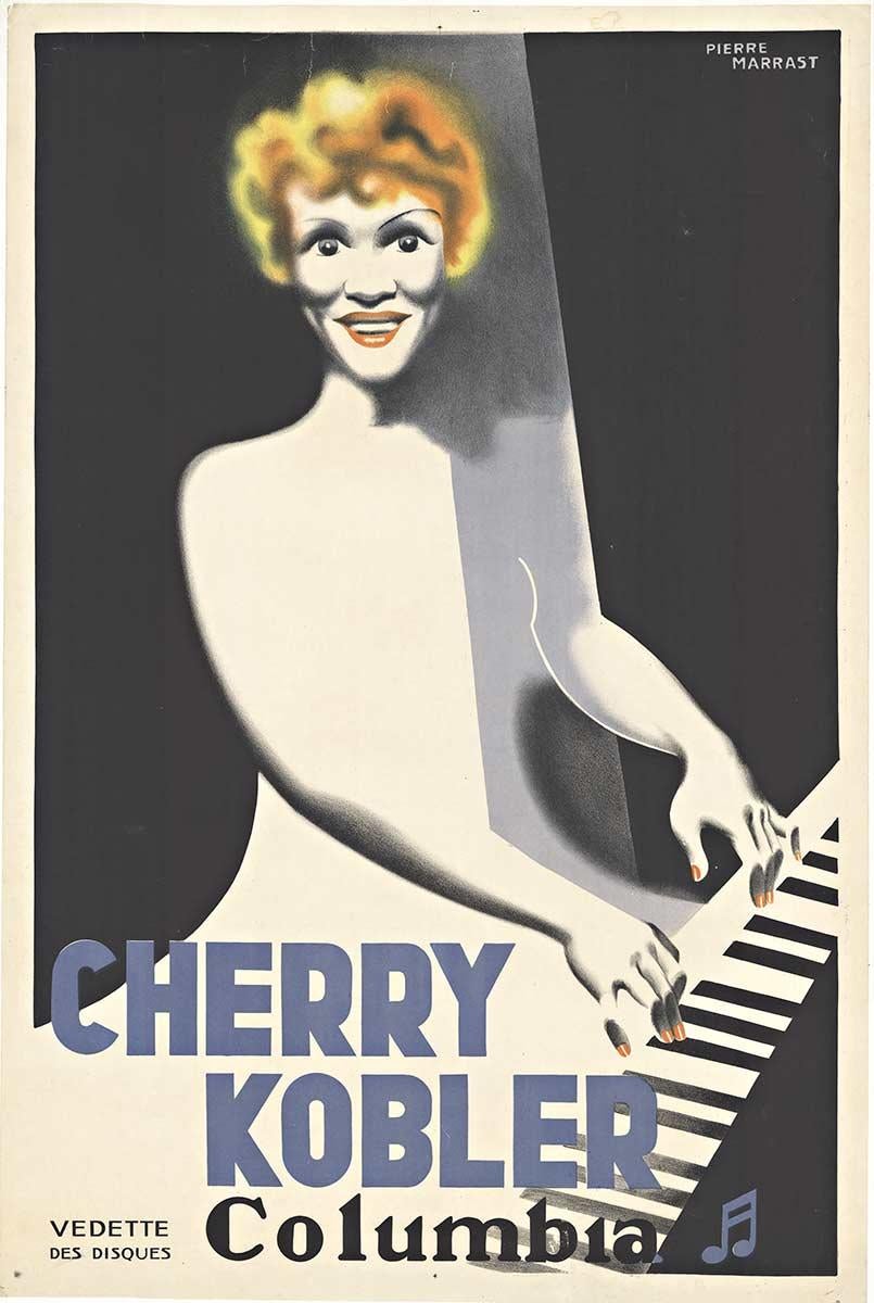 Cherry Kobler - Columbia, originales französisches Vintage-Poster in voller Lithographie, Original