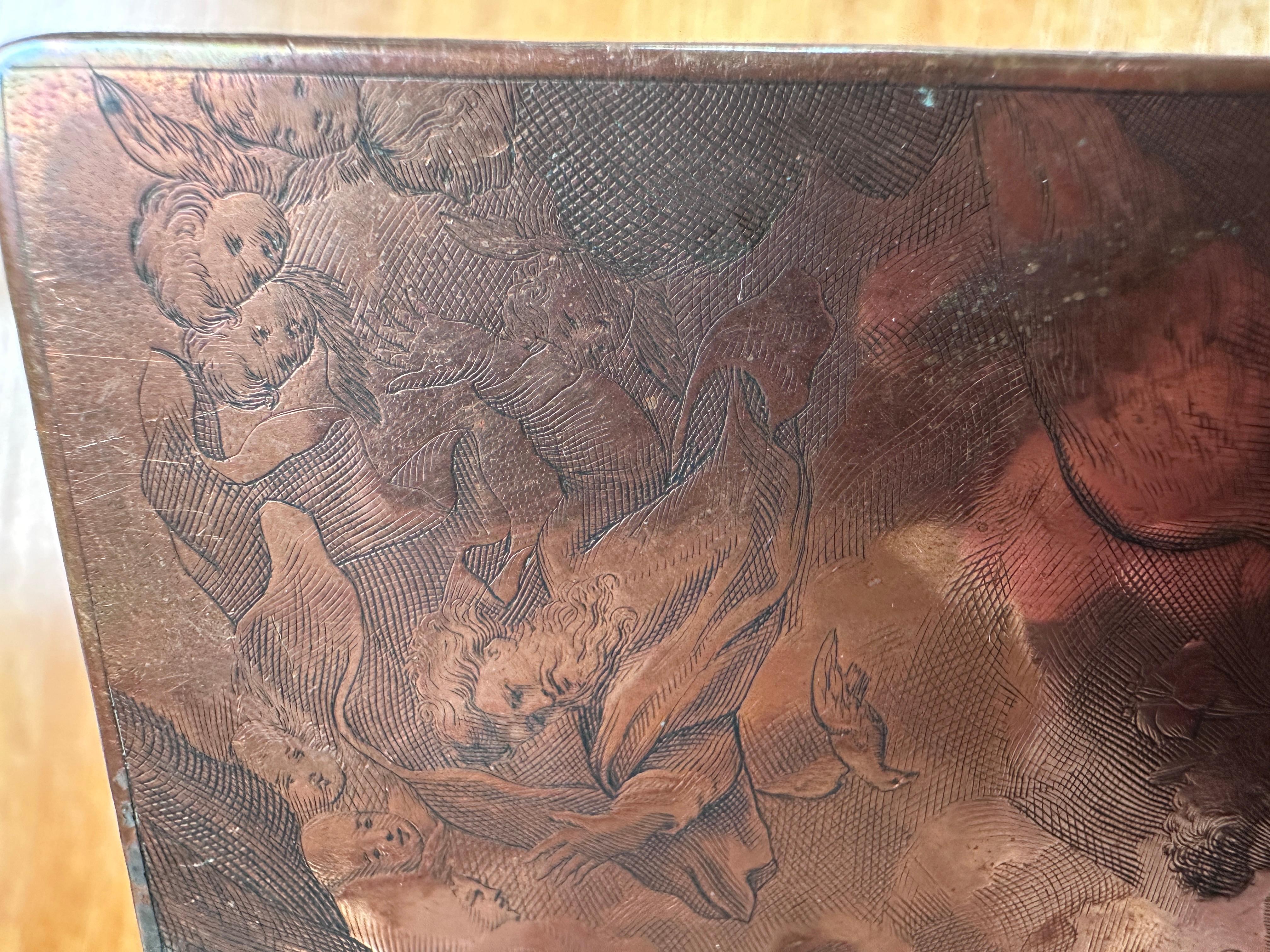 Pierre-Mathieu Ogier (tätig zwischen 1676 und 1709)
Szene der Verkündigung

Gestochene Kupferplatte, datiert 1691
17.5 x 11.2 cm

Provenienz:
Privatsammlung, Frankreich

Dieser Kupferstich von Pierre-Mathieu Ogier stellt die biblische Szene der