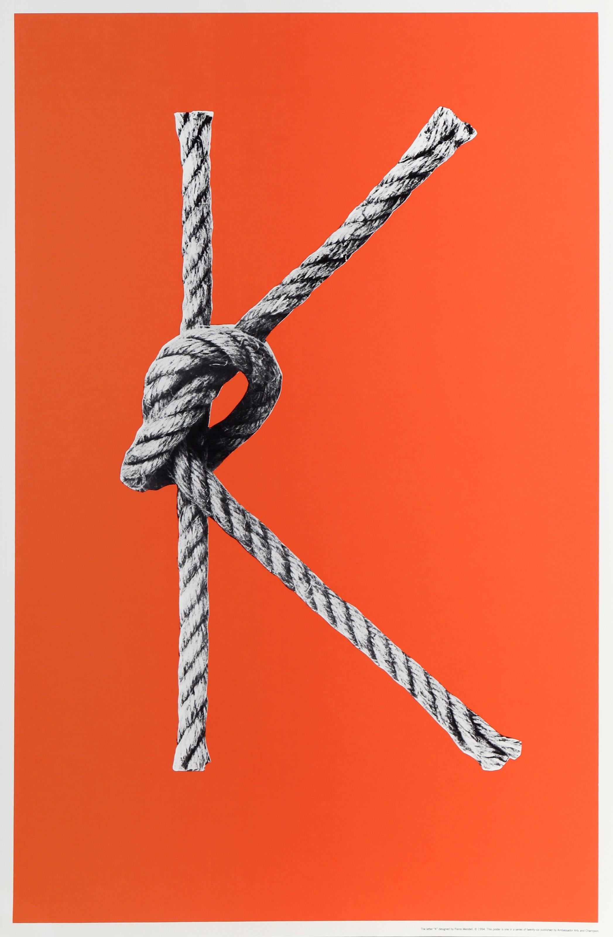 The Letter K, Pop Art Screenprint by Pierre Mendell