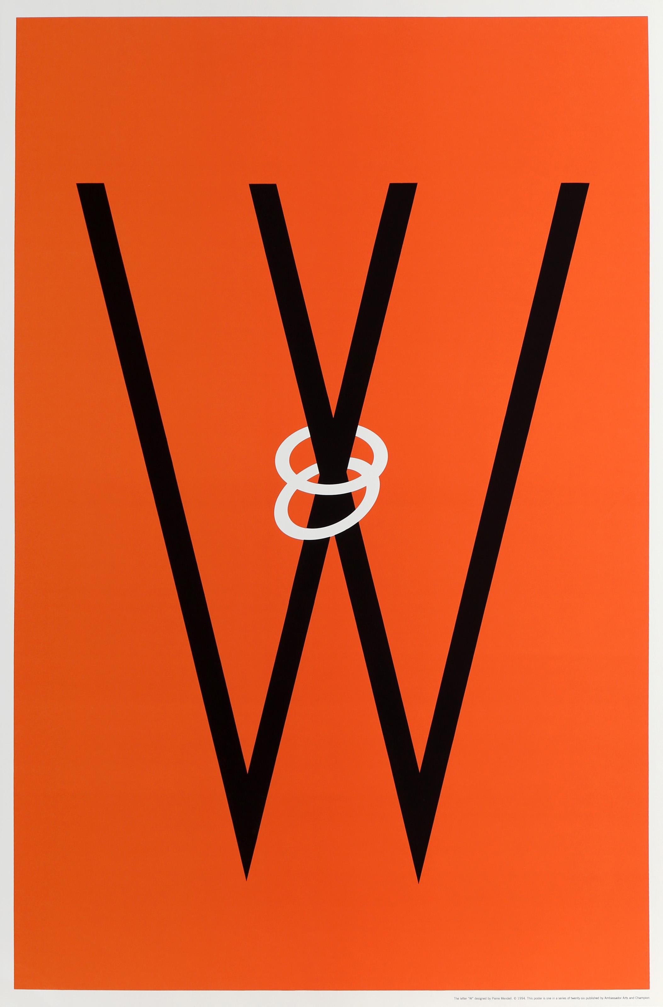 The Letter W, Pop Art Screenprint by Pierre Mendell