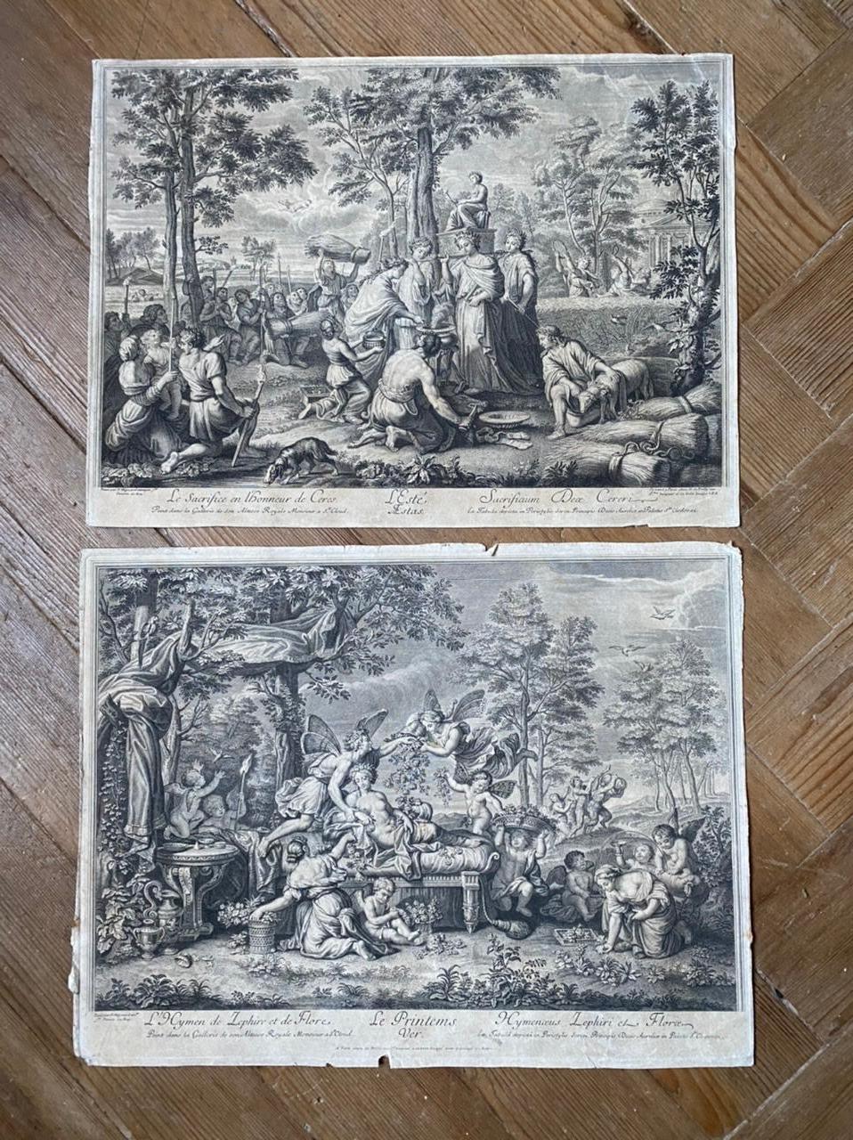 18th Century and Earlier Pierre Mignard, Engravings from the Series 