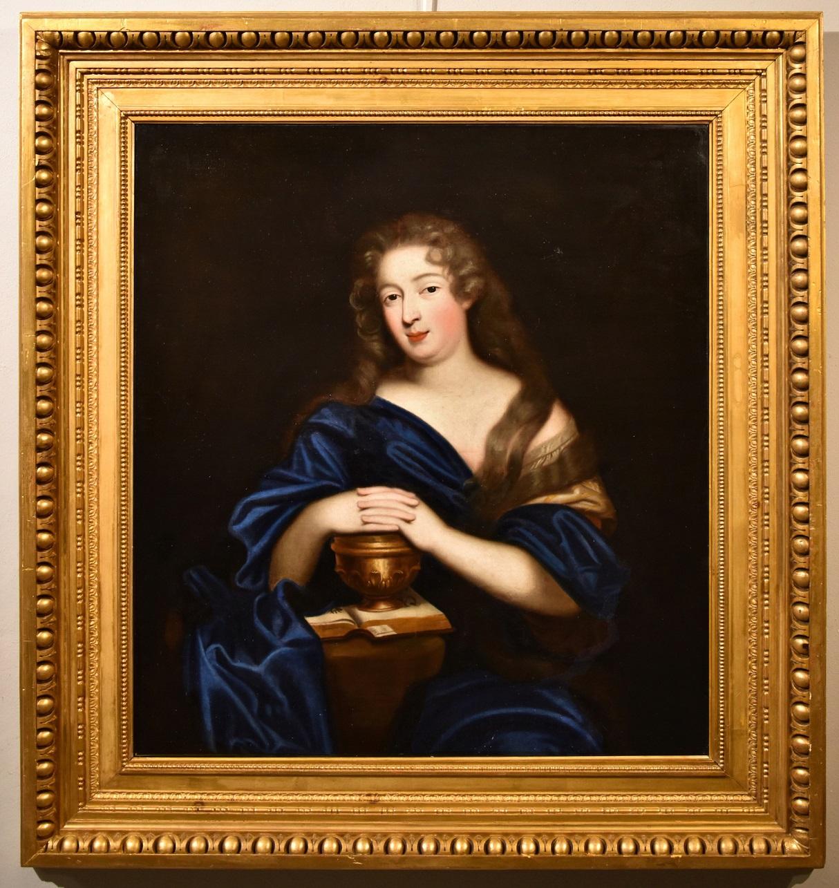 Pierre Mignard, known as Le Romain (Troyes 1612 - Paris 1695) Portrait Painting - Portrait Mignard Paint Oil on canvsa Old master 17th Century French Lady Woman