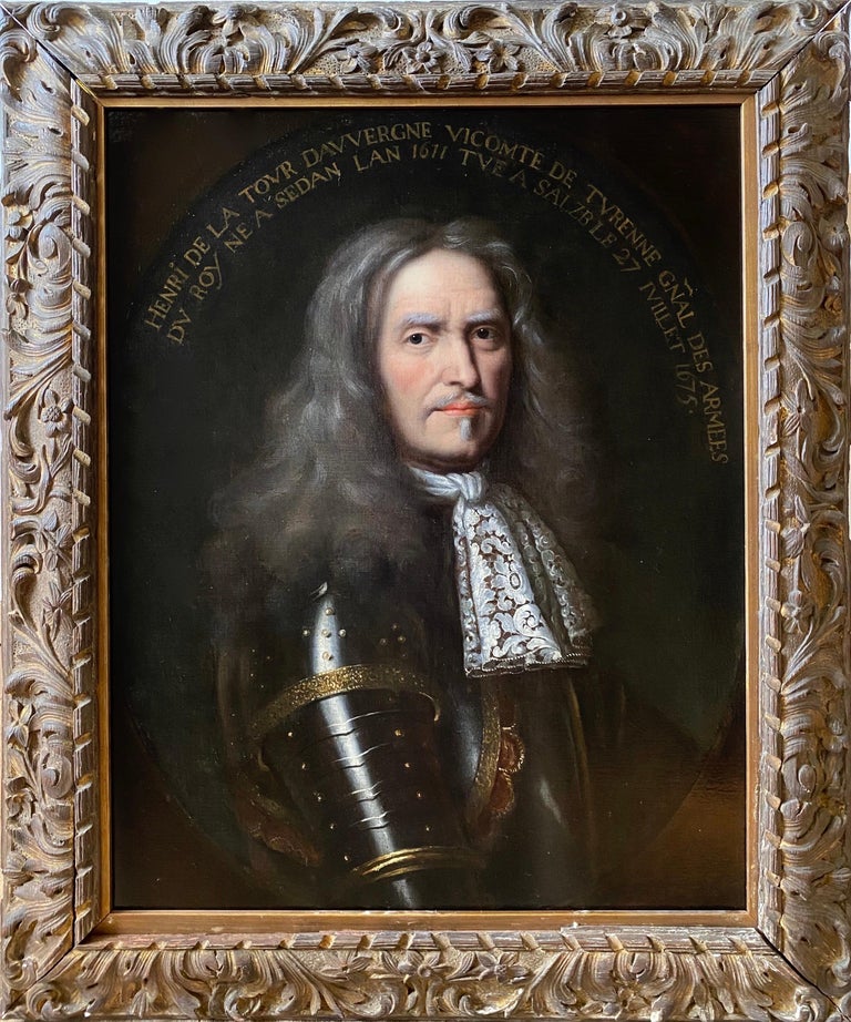 Pierre Mignard Portrait Painting - 17th century French Old Master Portrait - Henri de tour Vicomte de Turenne