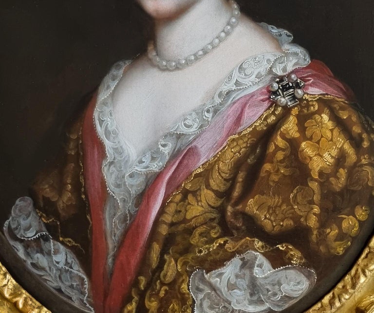 Portrait of Hélène Ferrand, Marquise de Saint Germain Beaupré c.1675, Fine Frame For Sale 3