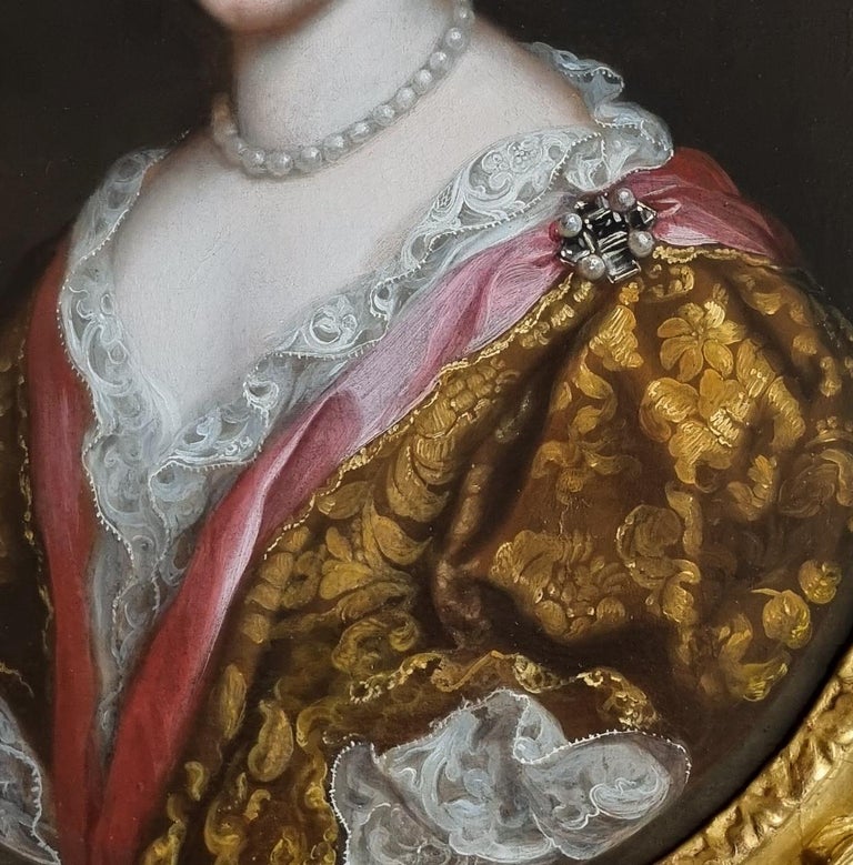 Portrait of Hélène Ferrand, Marquise de Saint Germain Beaupré c.1675, Fine Frame For Sale 4