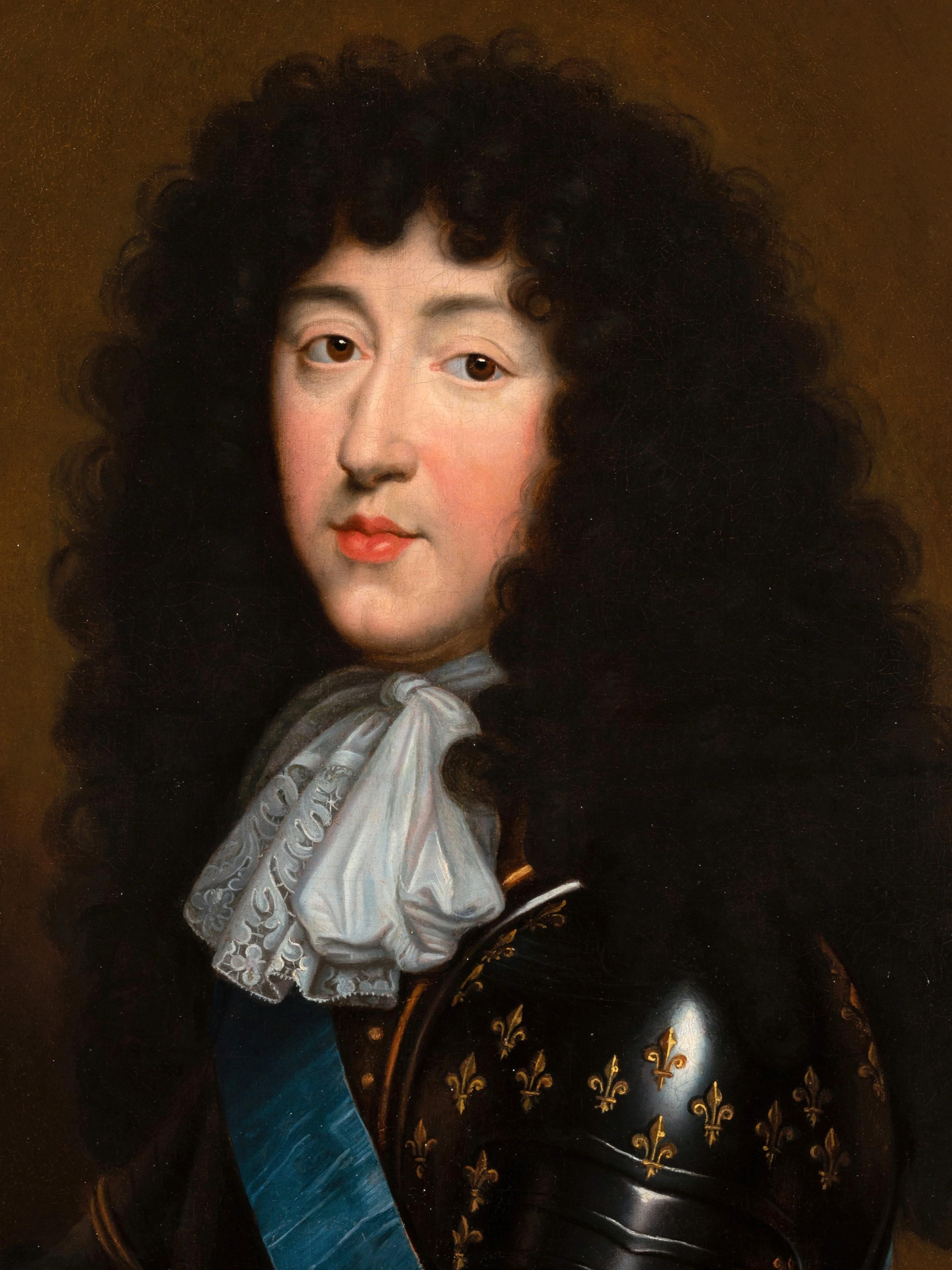 Portrait de Philippe d'Orléans, prince français, frère de Louis XIV, 17e C. - Maîtres anciens Painting par Pierre Mignard