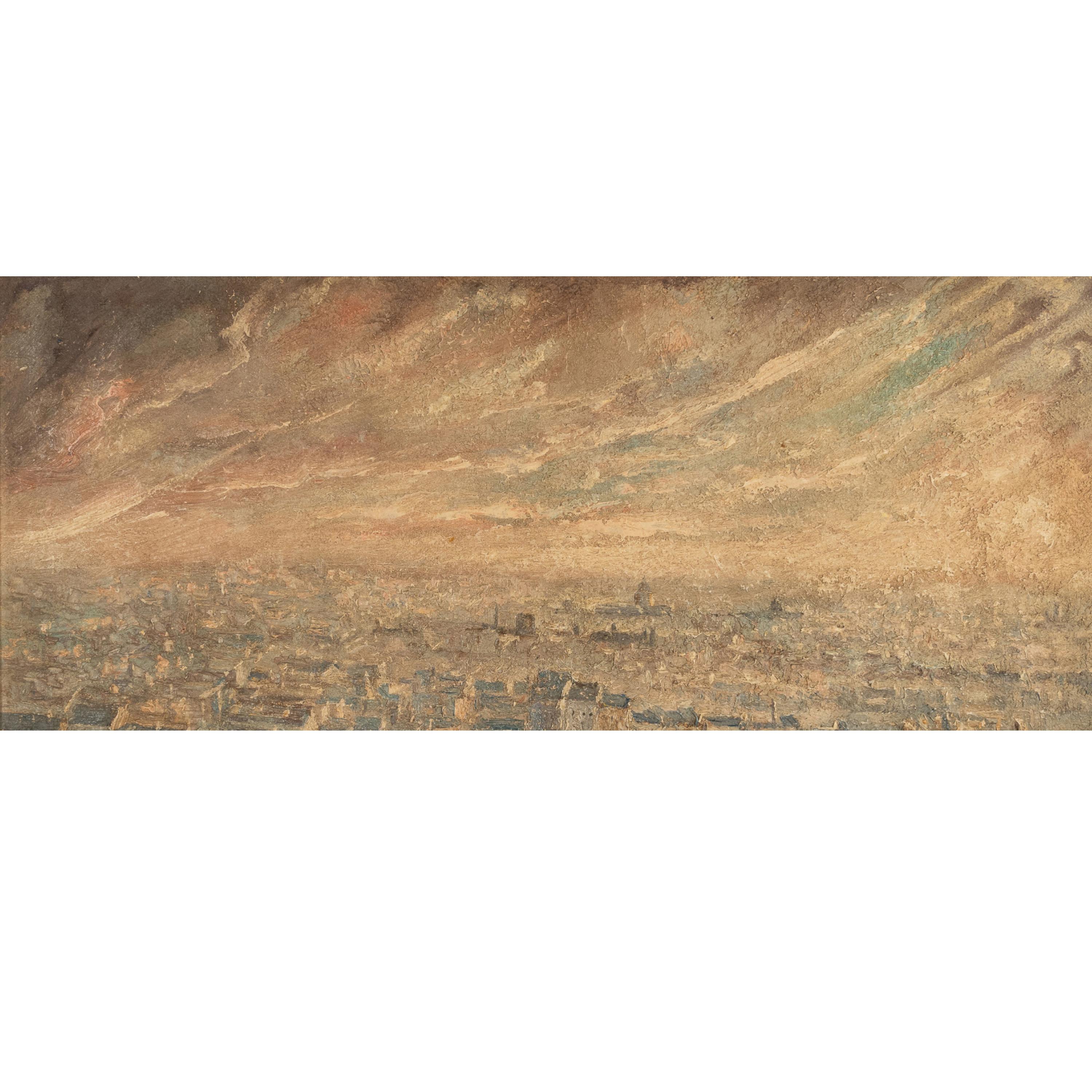 French Modernist Impressionist Oil Painting Paris Cityscape Landscape Scene For Sale 5