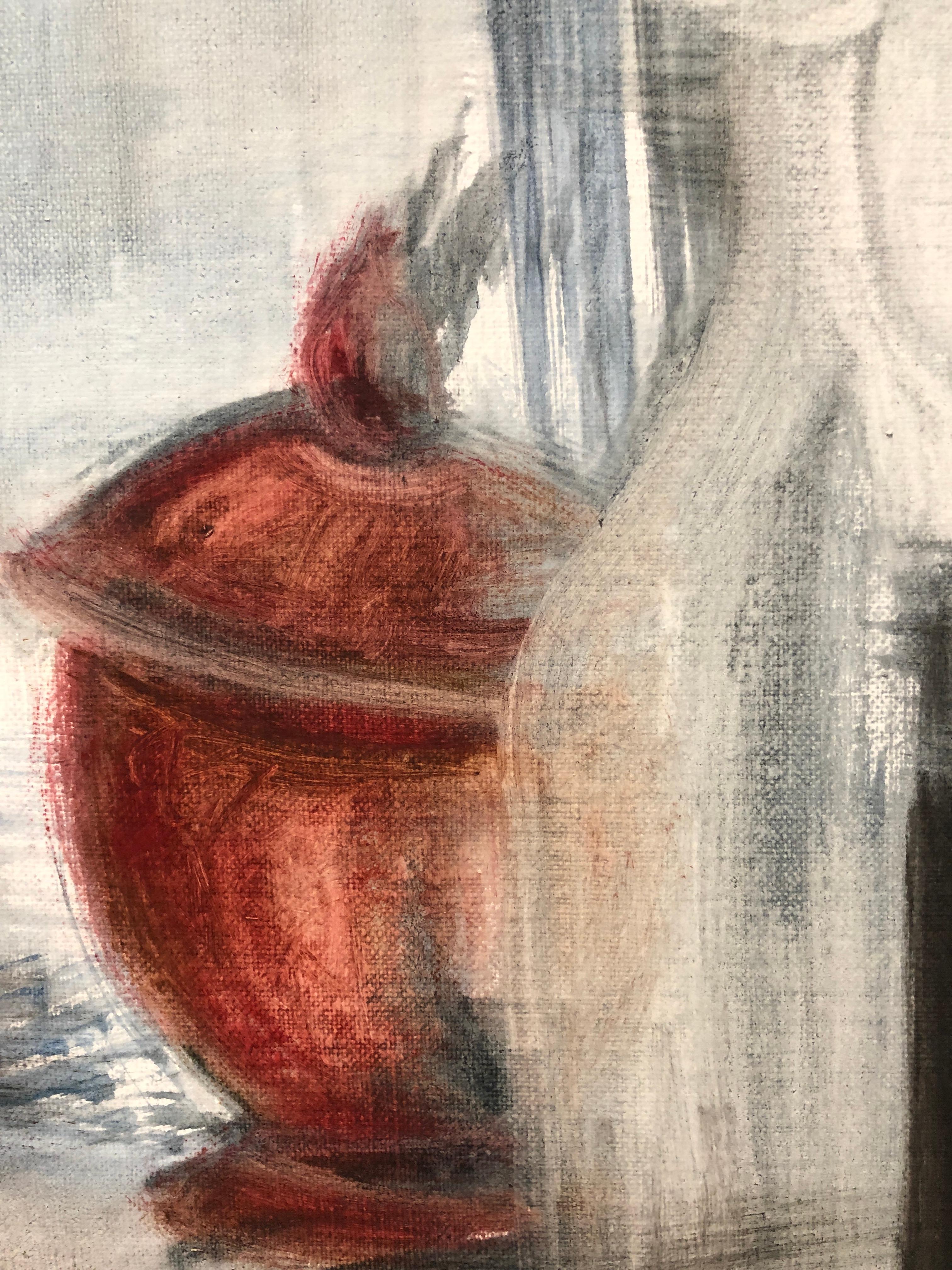 Personaggi 3 - Still-Life Painting Grigio di Pierre Montant