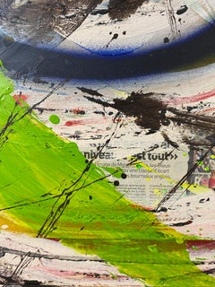 "The team" abstract acrylic on wood 150x196cm 2019