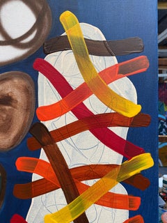 "Batik" abstract acrylic on canvas 195x130cm 2022