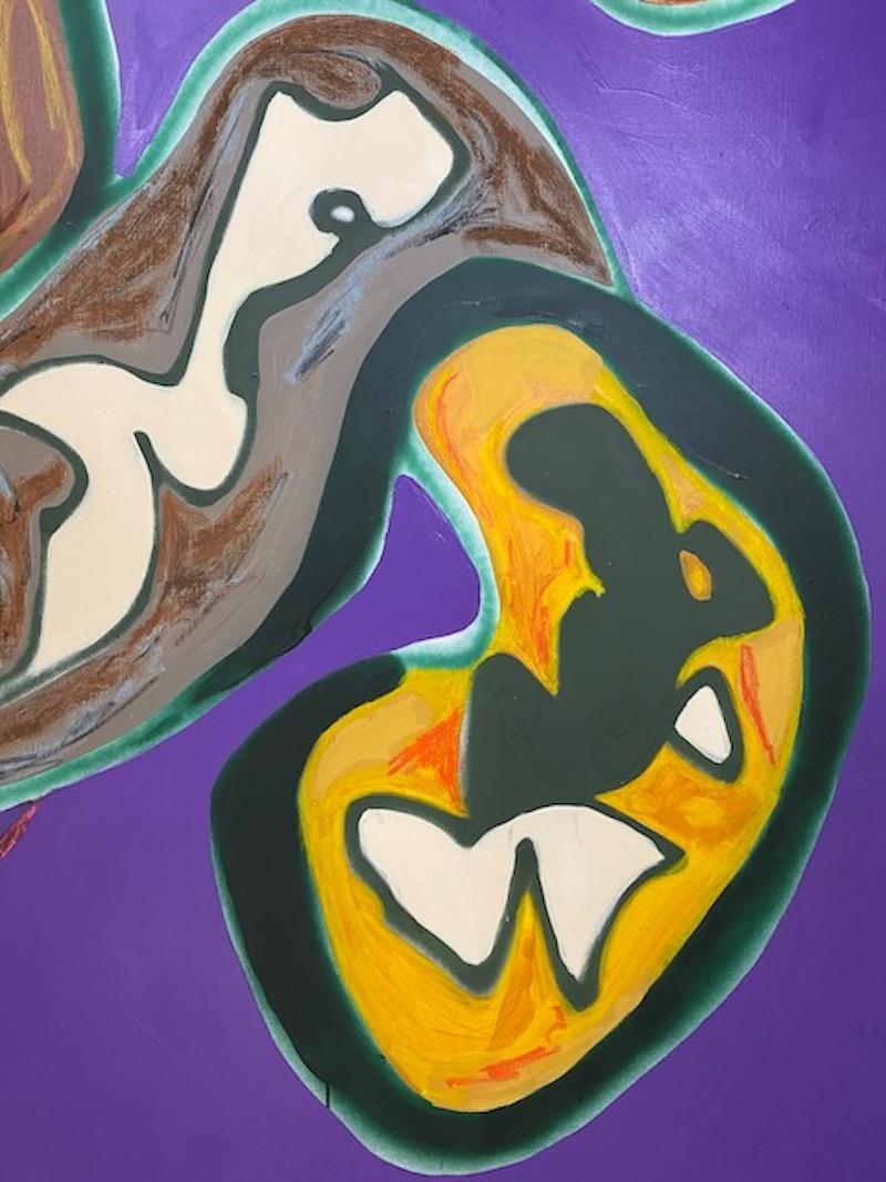 „Djinn quintupled“ Abstraktes Acryl auf Leinwand 207x148cm 2023 im Angebot 1