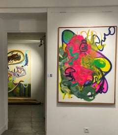 « In utero », acrylique abstraite sur toile 132 x99 cm 2021