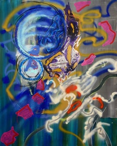 "New paths" abstract acrylic on canvas 162x130cm 2022