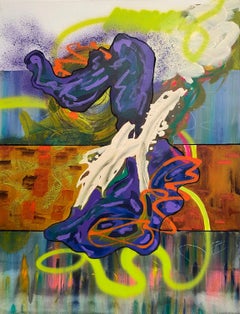 acrylique abstraite sur toile 89 x116 cm 2021