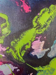"Psychedelic" abstract acrylic on canvas 86x116cm 2022